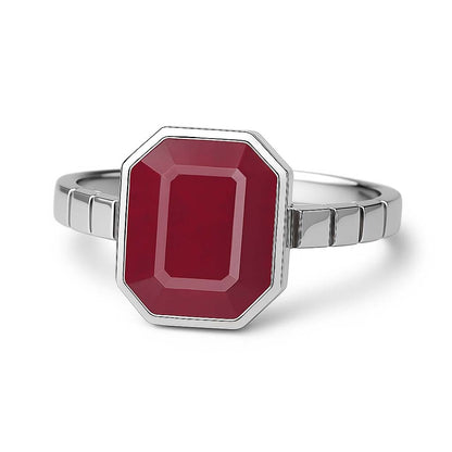 Classic Regal 925 Silver WoMen's Ruby Ring