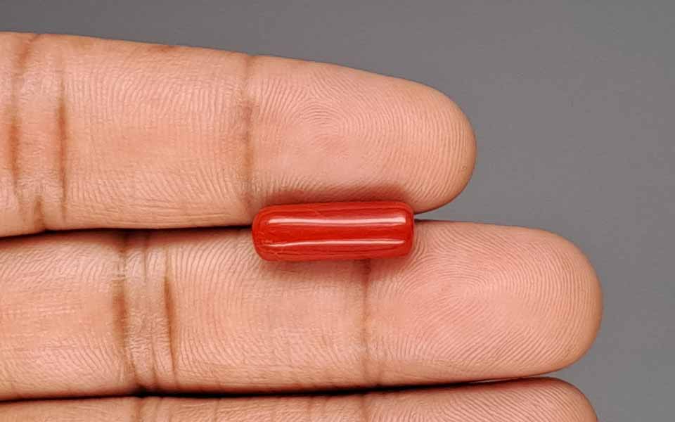 Red Coral (Moonga) Gemstone - 5.80 Carats