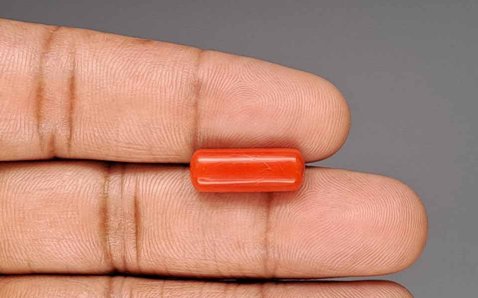 Red Coral (Moonga) Gemstone - 6.72 Carats
