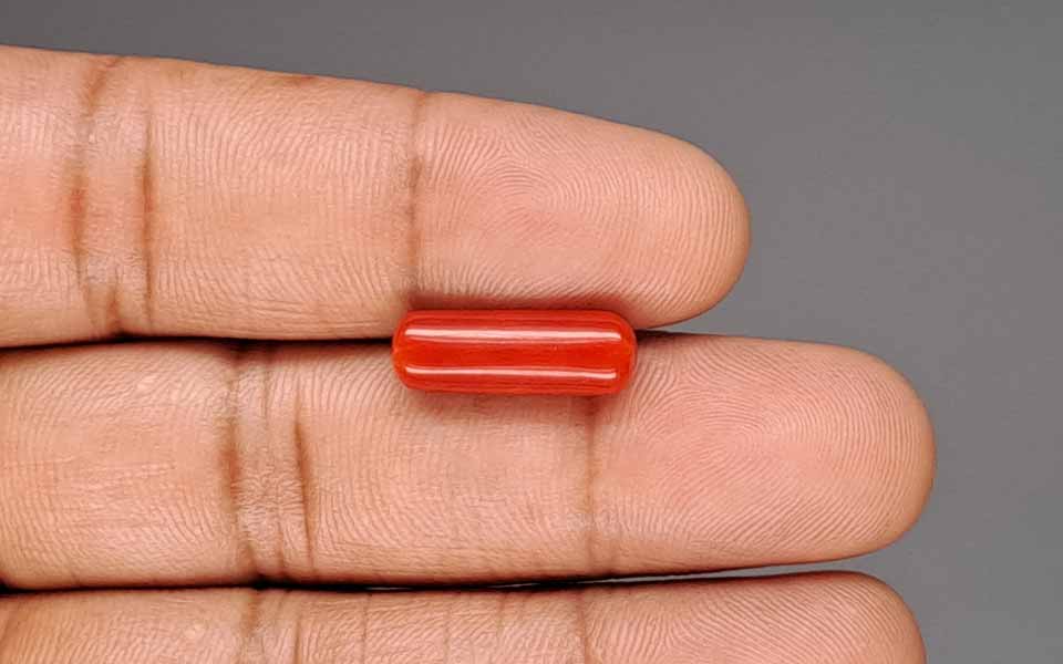 Red Coral (Moonga) Gemstone - 5.06 Carats