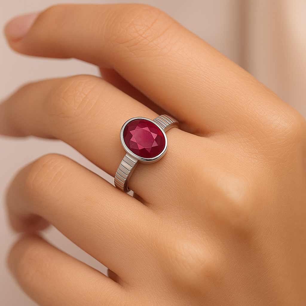 Royal Elite 925 Sterling Silver Women’s Ruby Ring