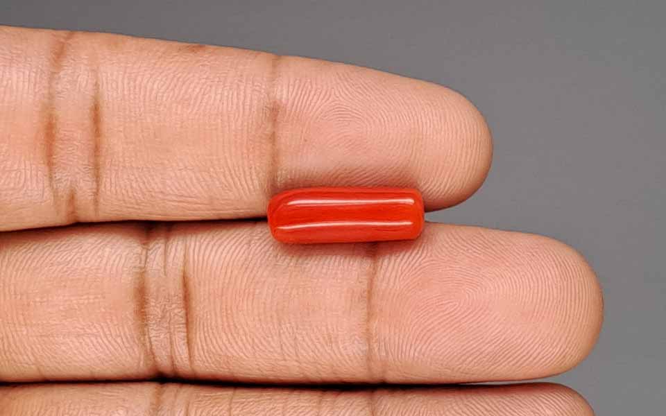 Red Coral (Moonga) Gemstone - 5.36 Carats