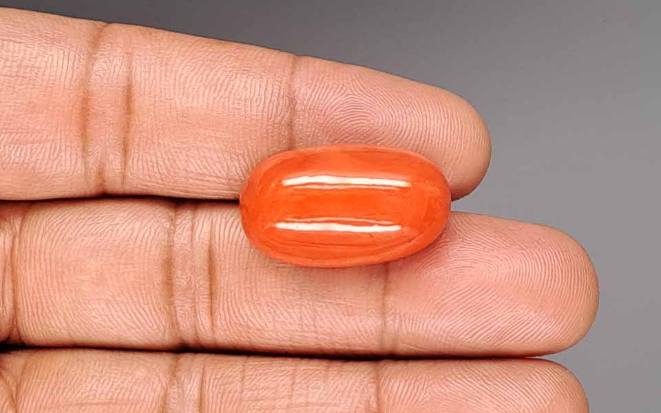 Red Coral (Moonga) Gemstone - 26.38 Carats