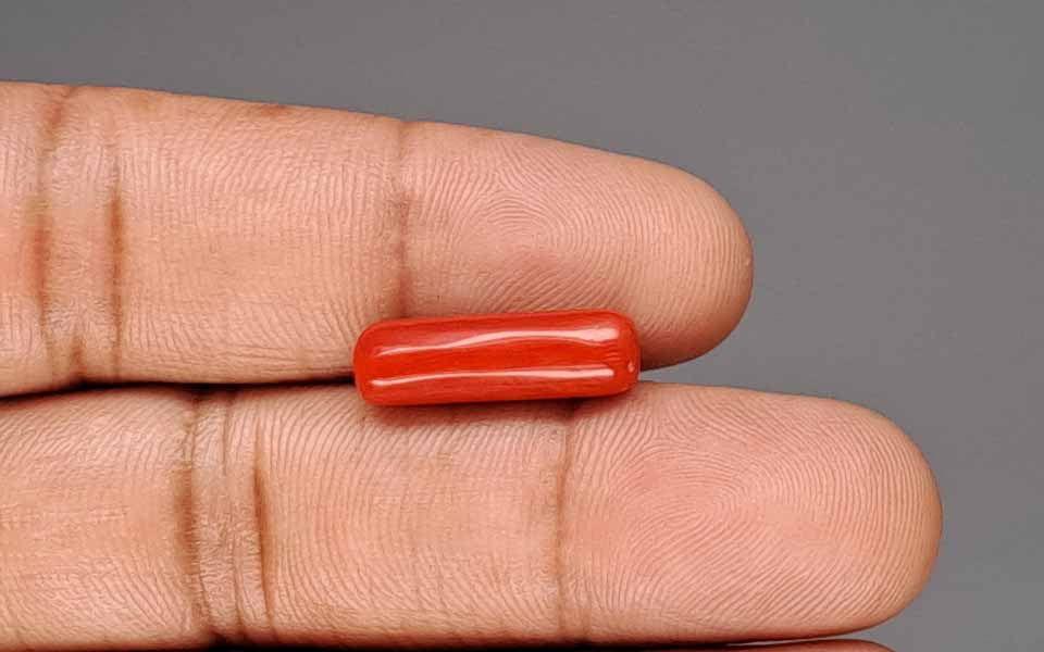 Red Coral (Moonga) Gemstone - 6.05 Carats