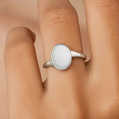 Classic 925 Sterling Silver Opal Ring for Women
