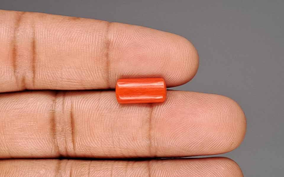 Red Coral (Moonga) Gemstone - 3.17 Carats