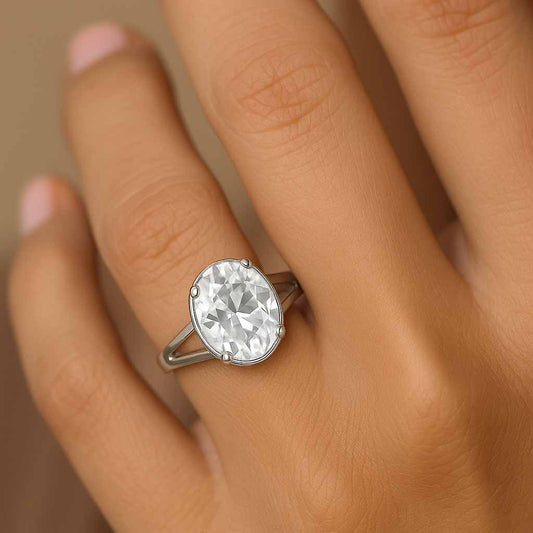 Royal Sterling Silver Zircon Stone Ring for Women