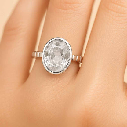 Grand Heritage 925 Sterling Silver Zircon Stone Ring for Women