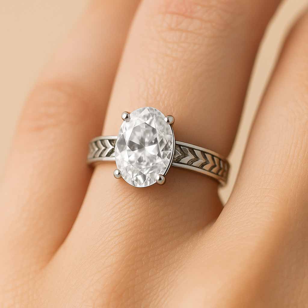 Pure 925 Sterling Silver Zircon Stone Ring for Women