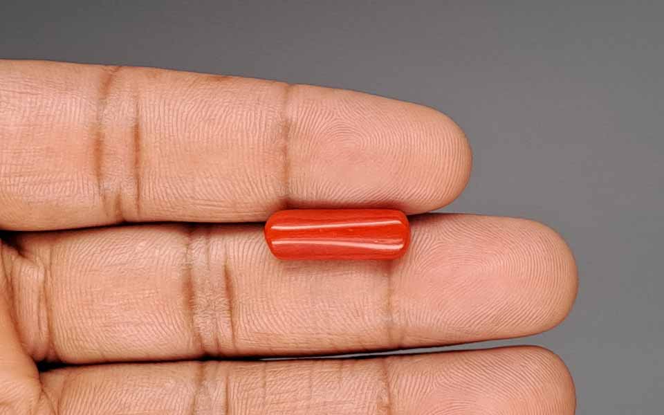 Red Coral (Moonga) Gemstone - 5.72 Carats