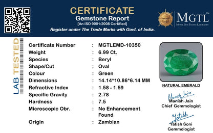 Emerald - 6.99 Carat