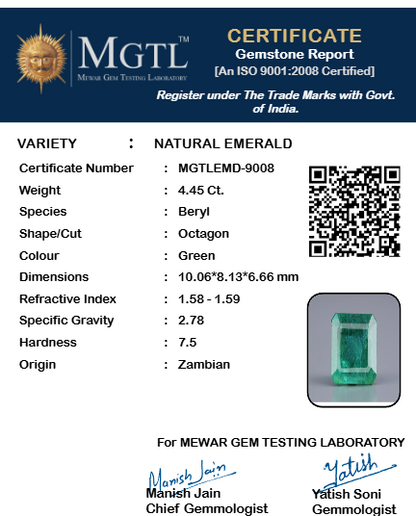 Emerald (Panna) - 4.45 Carats