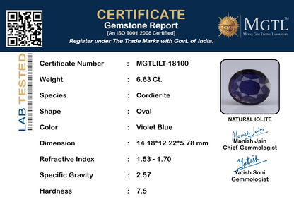 Iolite - 6.63 Carat