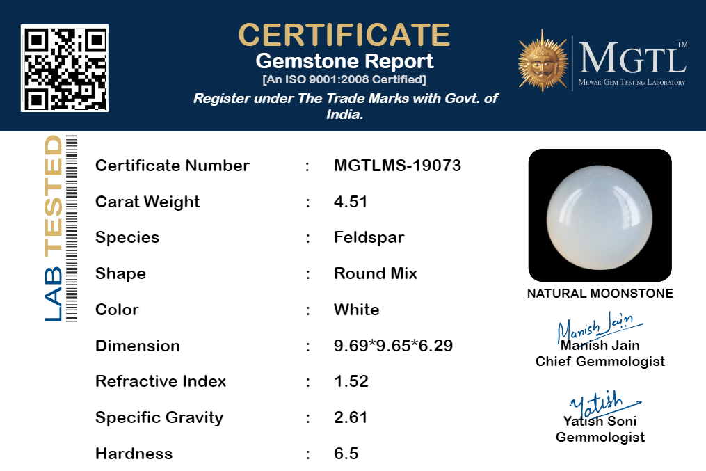 White Moonstone - 4.51 Carats