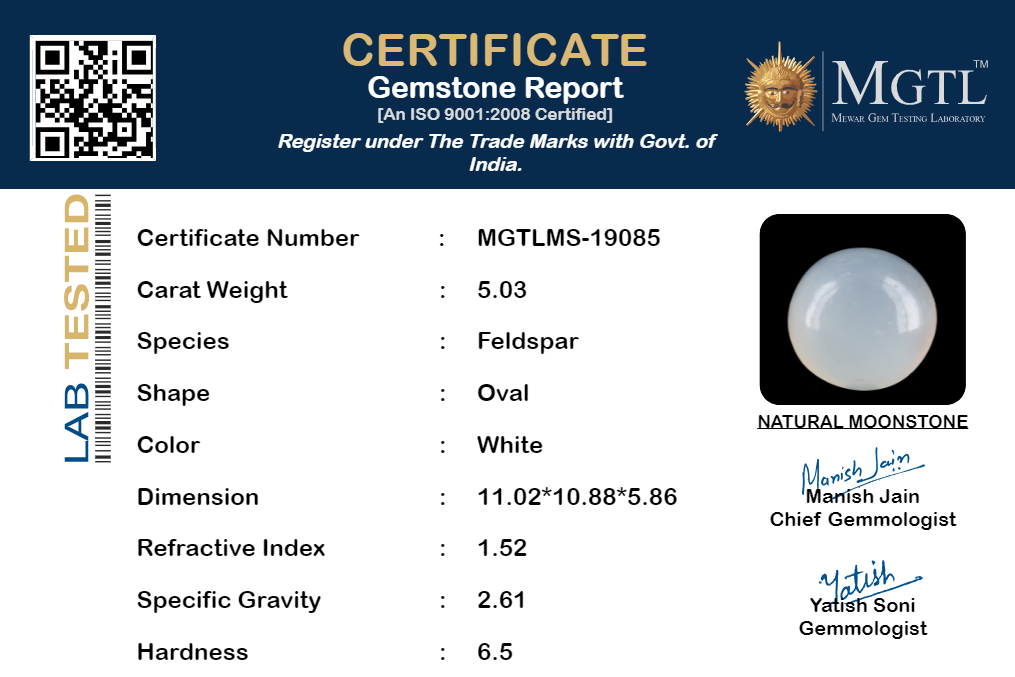 White Moonstone - 5.03 Carats