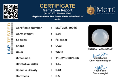 White Moonstone - 5.03 Carats