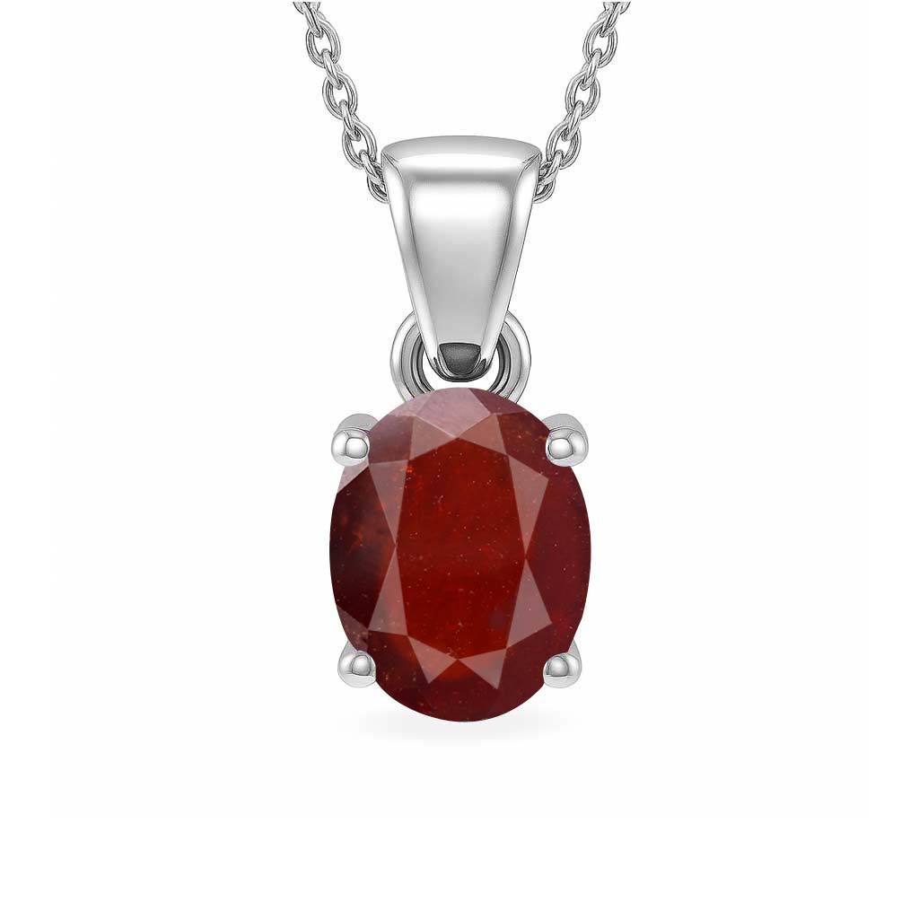 Stunning Sterling Silver Hessonite Garnet Stone Pendant