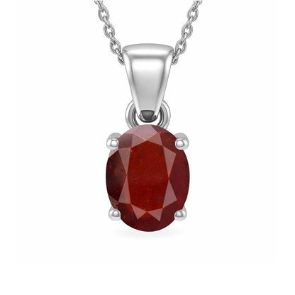Stunning Sterling Silver Hessonite Garnet Stone Pendant