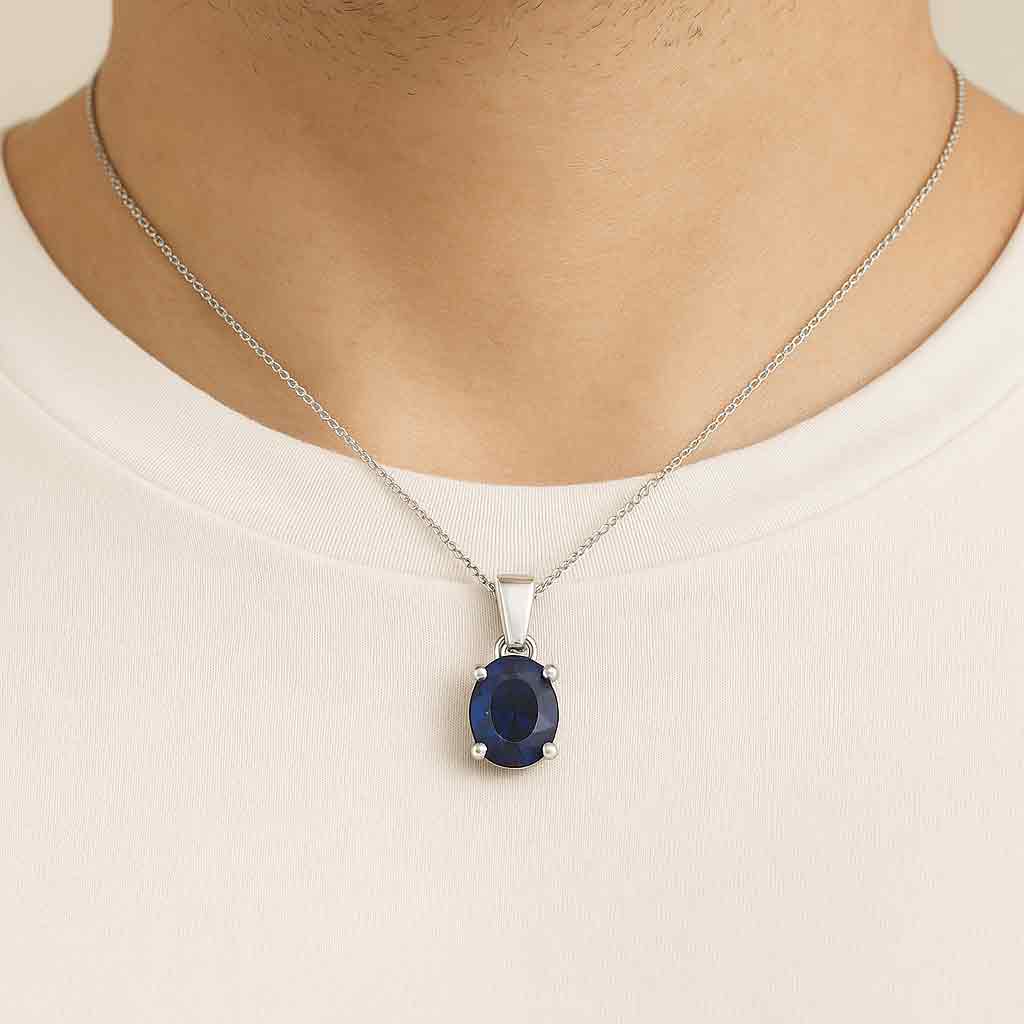 Luxury Designer Natural Blue Sapphire Pendant