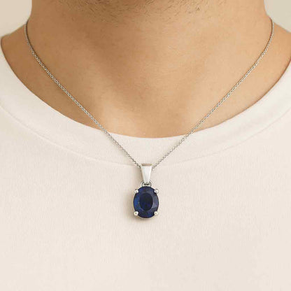 Luxury Designer Natural Blue Sapphire Pendant