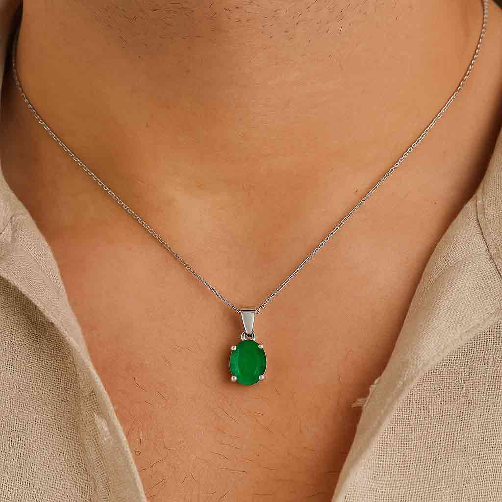 Premium Handcrafted Emerald Stone Pendant