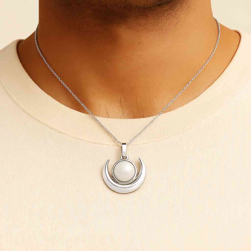 Luxury Designer Pure Sterling Silver Pearl Pendant