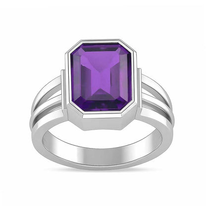 Authentic Handmade Sterling Silver Amethyst Ring for Men