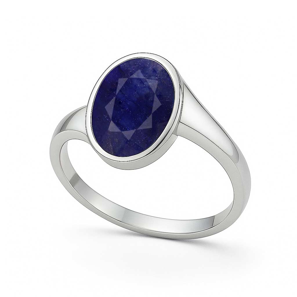 Heritage Sterling Silver Blue Sapphire Stone Ring for Her