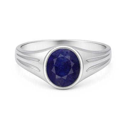 Pure Sterling Silver WoMen's Blue Sapphire Stone Ring