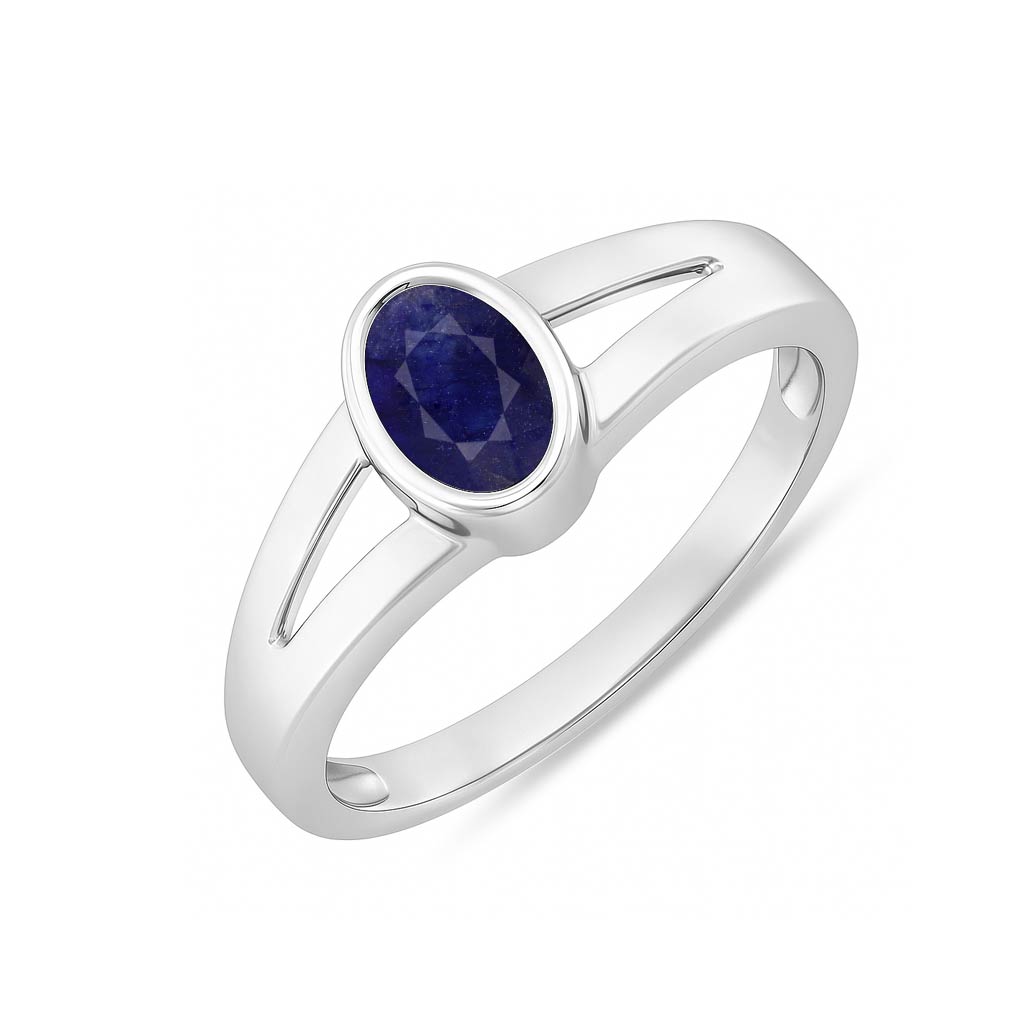 Exclusive Designer Blue Sapphire Silver Ring for Her