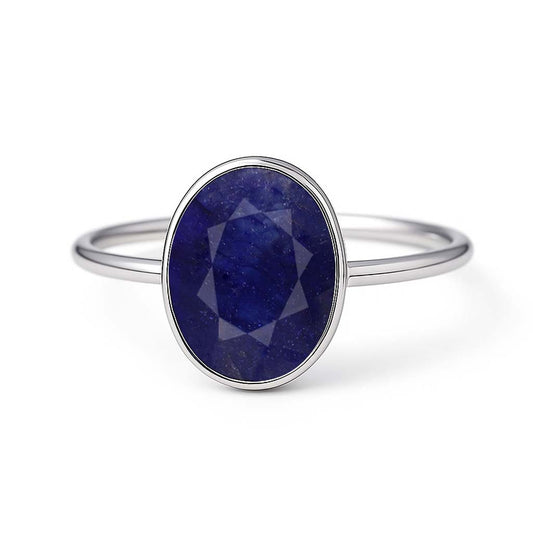 Women’s Classic Blue Sapphire Ring in Genuine Sterling Silver