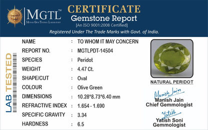 Peridot - 4.47 Carats