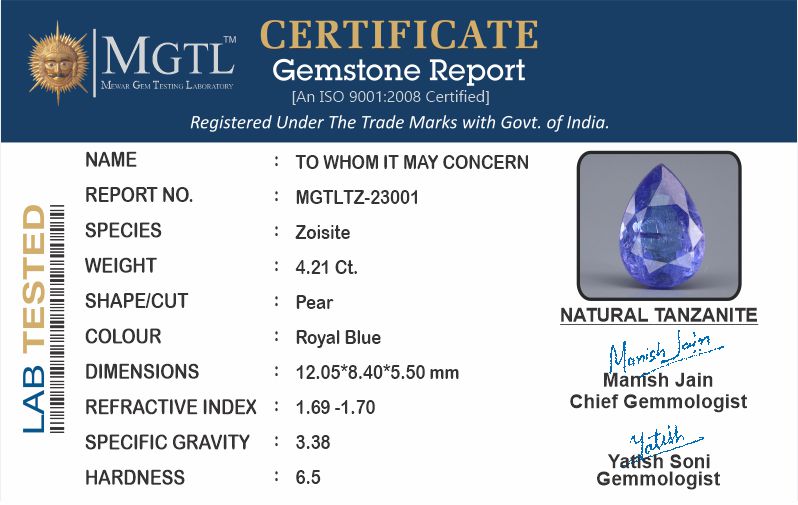 Tanzanite - 4.21 Carats
