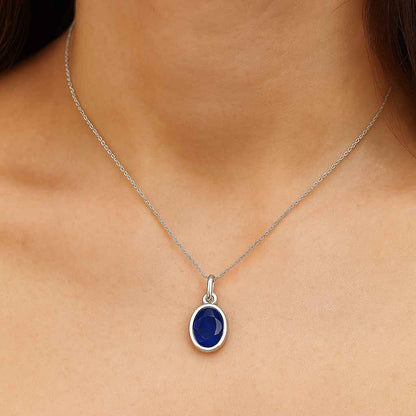 Premium Handcrafted Blue Sapphire Stone Pendant