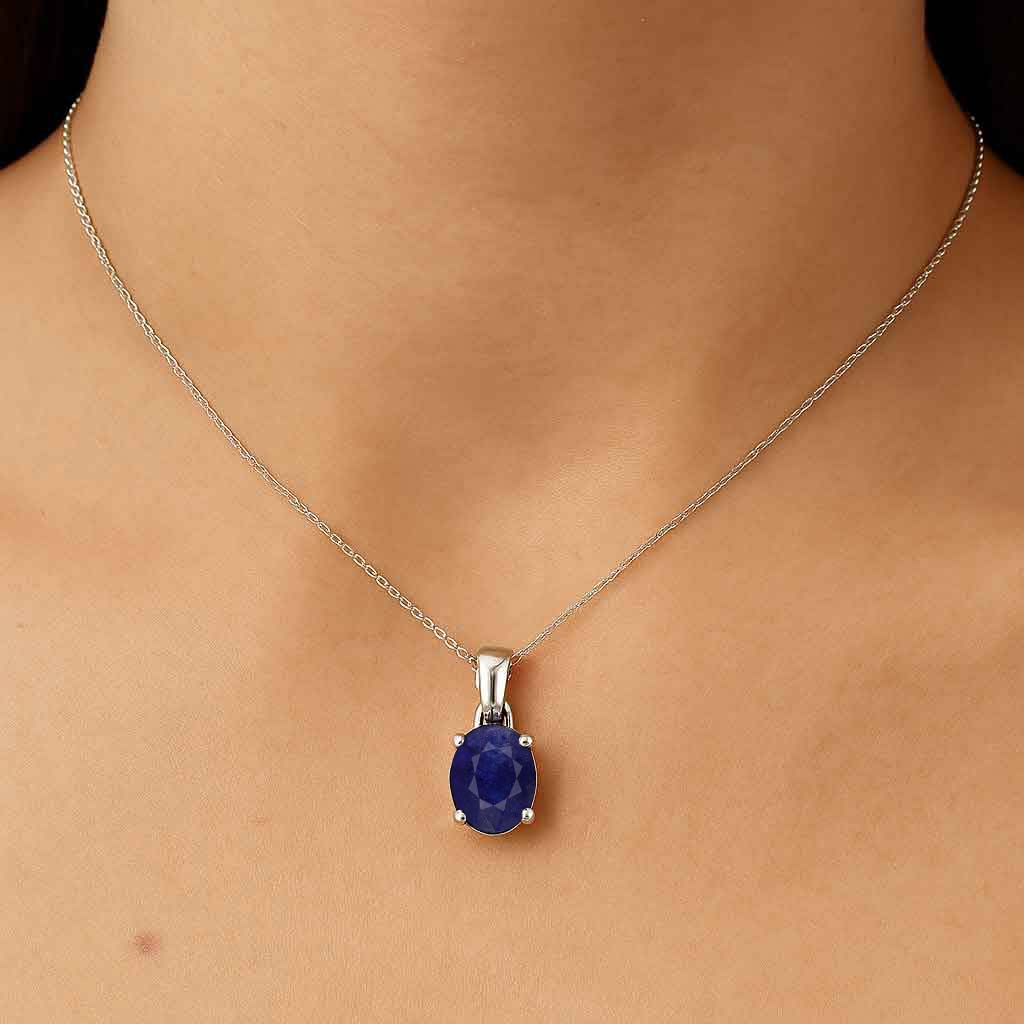 Luxury Designer Natural Blue Sapphire Pendant
