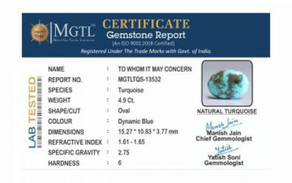 Turquoise - 4.90 Carats