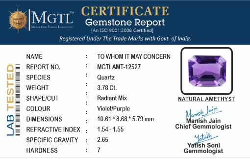Amethyst - 3.78 Carats
