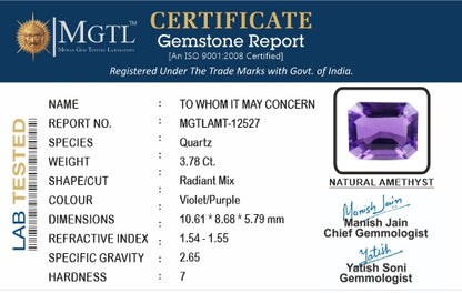 Amethyst - 3.78 Carats