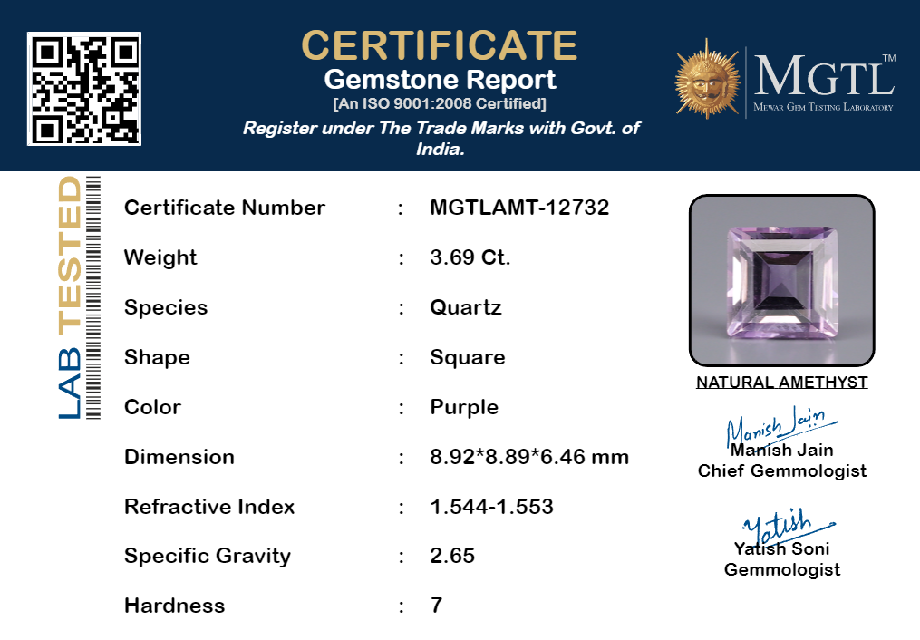 Amethyst - 3.69 Carats