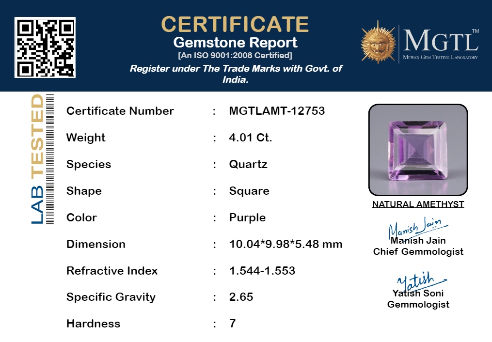 Amethyst - 4.01 Carats