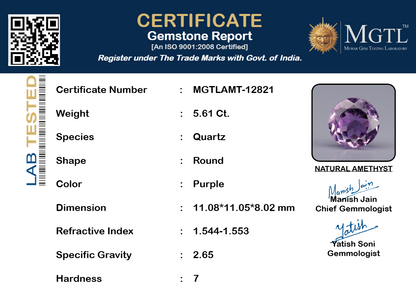 Amethyst - 5.61 Carats