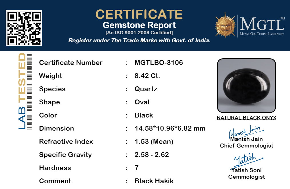Black Onyx - 8.42 Carats