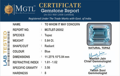 Blue Topaz - 5.84 Carats