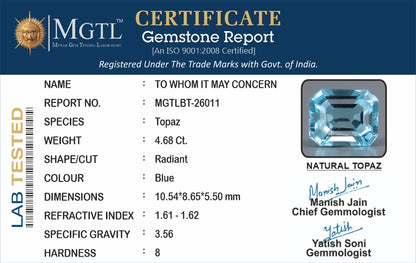 Blue Topaz - 4.68 Carats