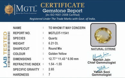 Citrine (Sunela)- 6.21 Carats