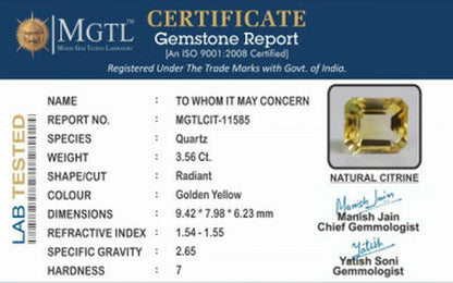 Citrine (Sunela)- 3.56 Carats