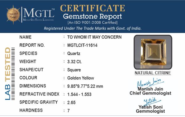 Citrine (Sunela)- 3.32 Carats