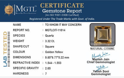 Citrine (Sunela)- 3.32 Carats