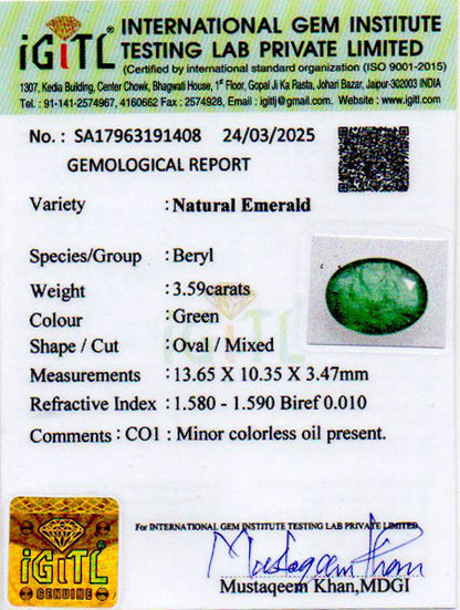 Emerald (Panna) - 3.59 Carats