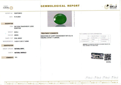 Emerald - 8.98 Carats (Panna - 9.79 Ratti)